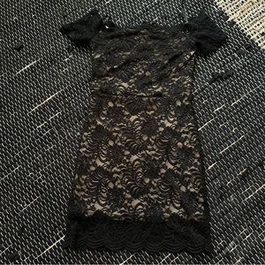 bebe Black Lace Cocktail Dress size Small